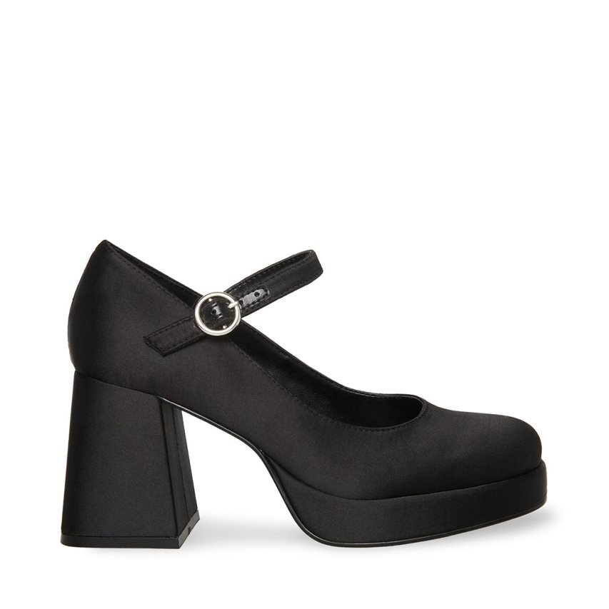 Tacones Steve Madden Mingle Satin Mujer Negras | ES FT4ES9